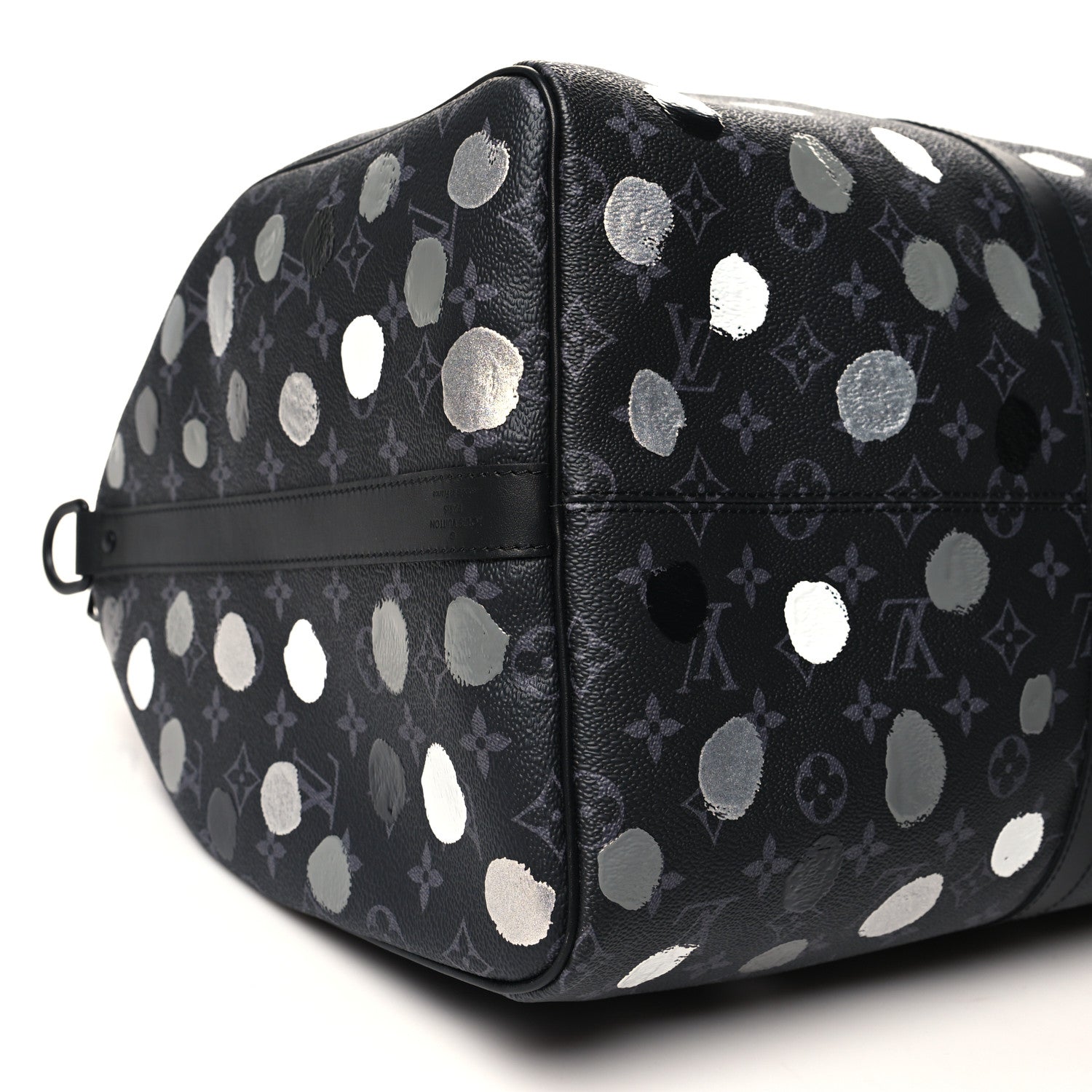 Louis Vuitton LV X YK Monogram Eclipse Keepall Bandouliere 55 Black Silver 7 of 8