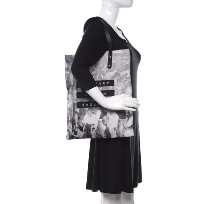 Burberry Nylon London Montage Print Flat Tote Bag Black 2 of 9