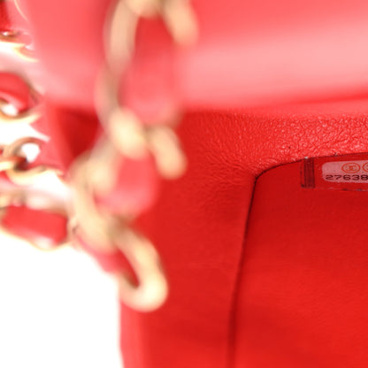 Chanel Lambskin Quilted Mini Rectangular Flap Red 5 of 13