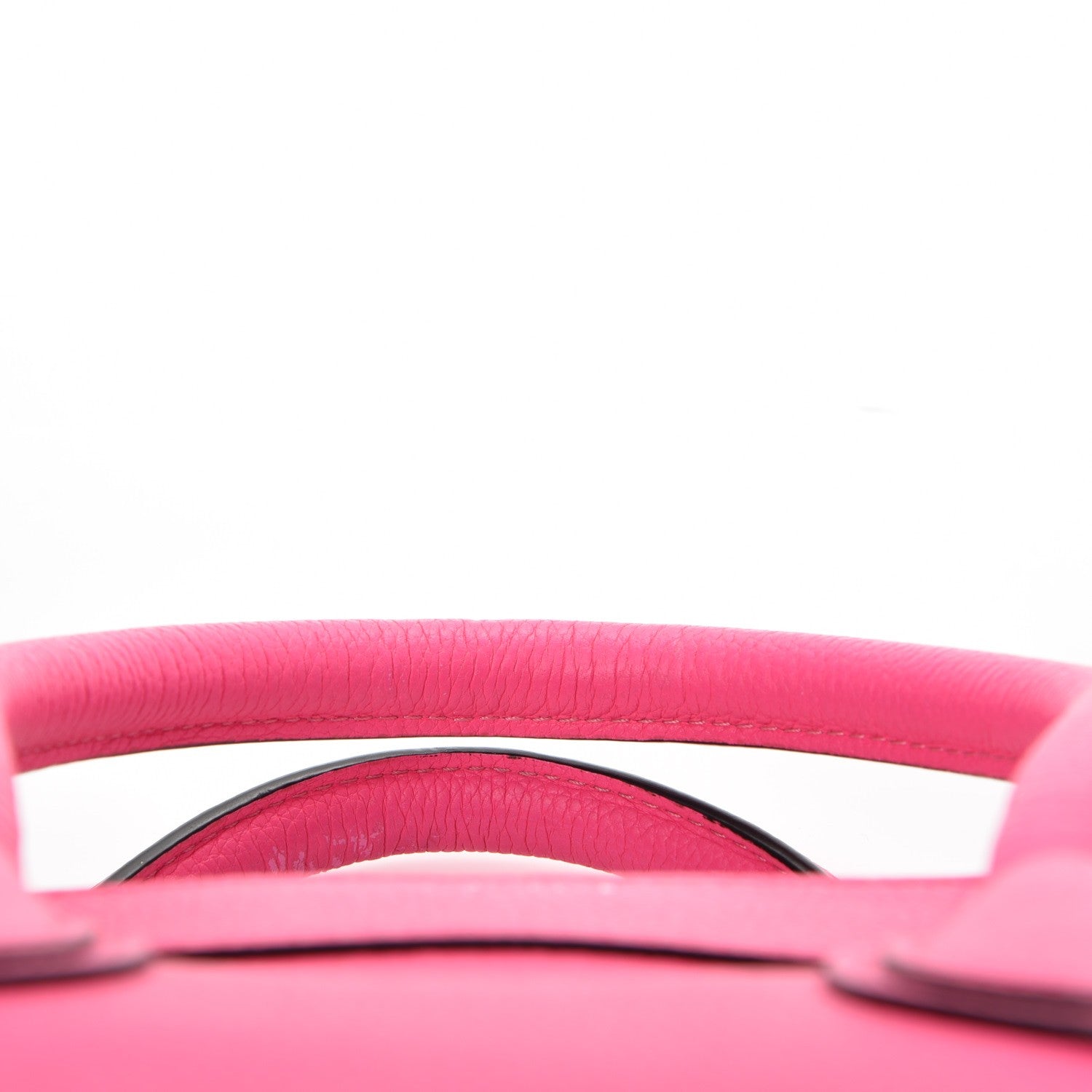 Celine Drummed Calfskin Mini Luggage Fluo Pink 9 of 9