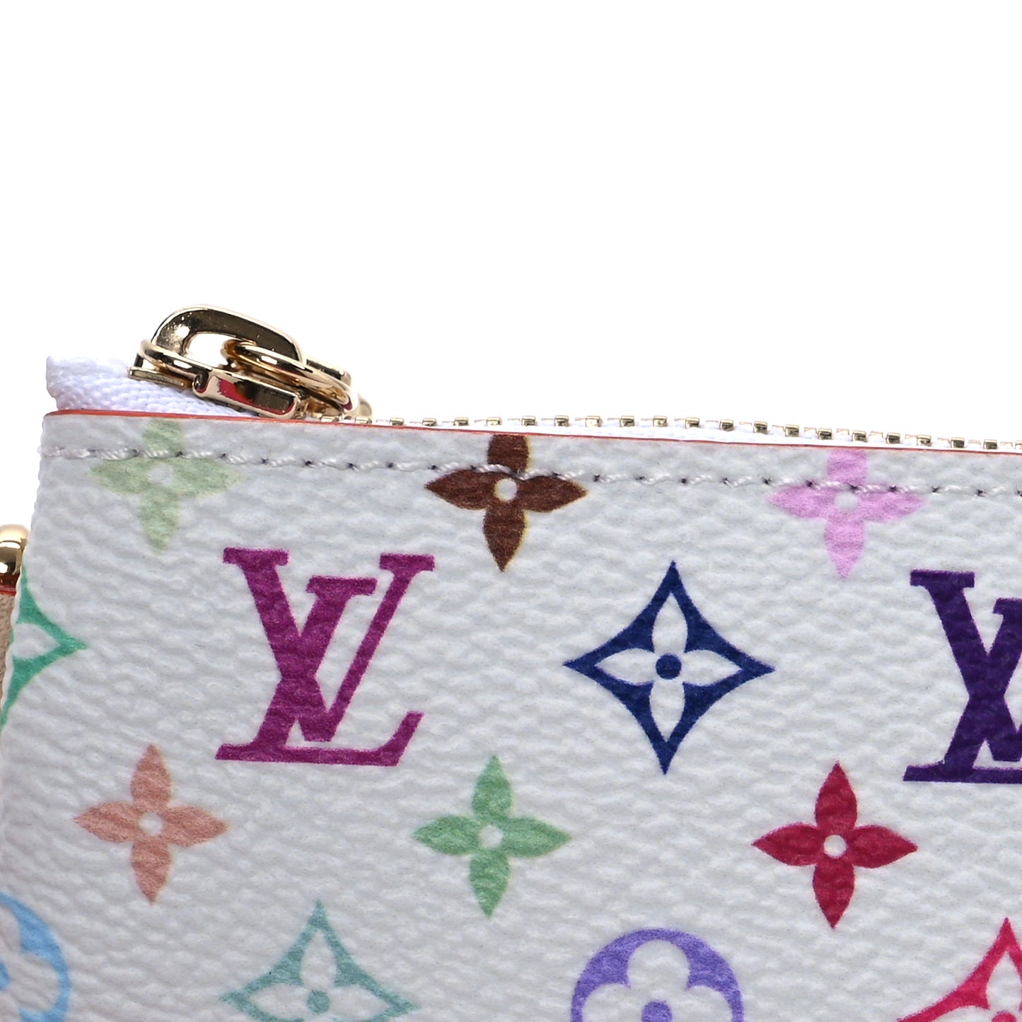 LV X TM Monogram Multicolor Phone Holder White