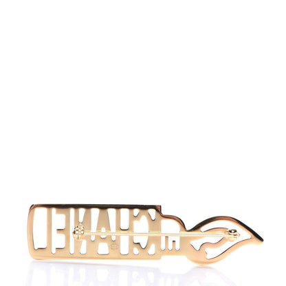 Chanel Crystal Lighter Brooch Black Gold 3 of 5