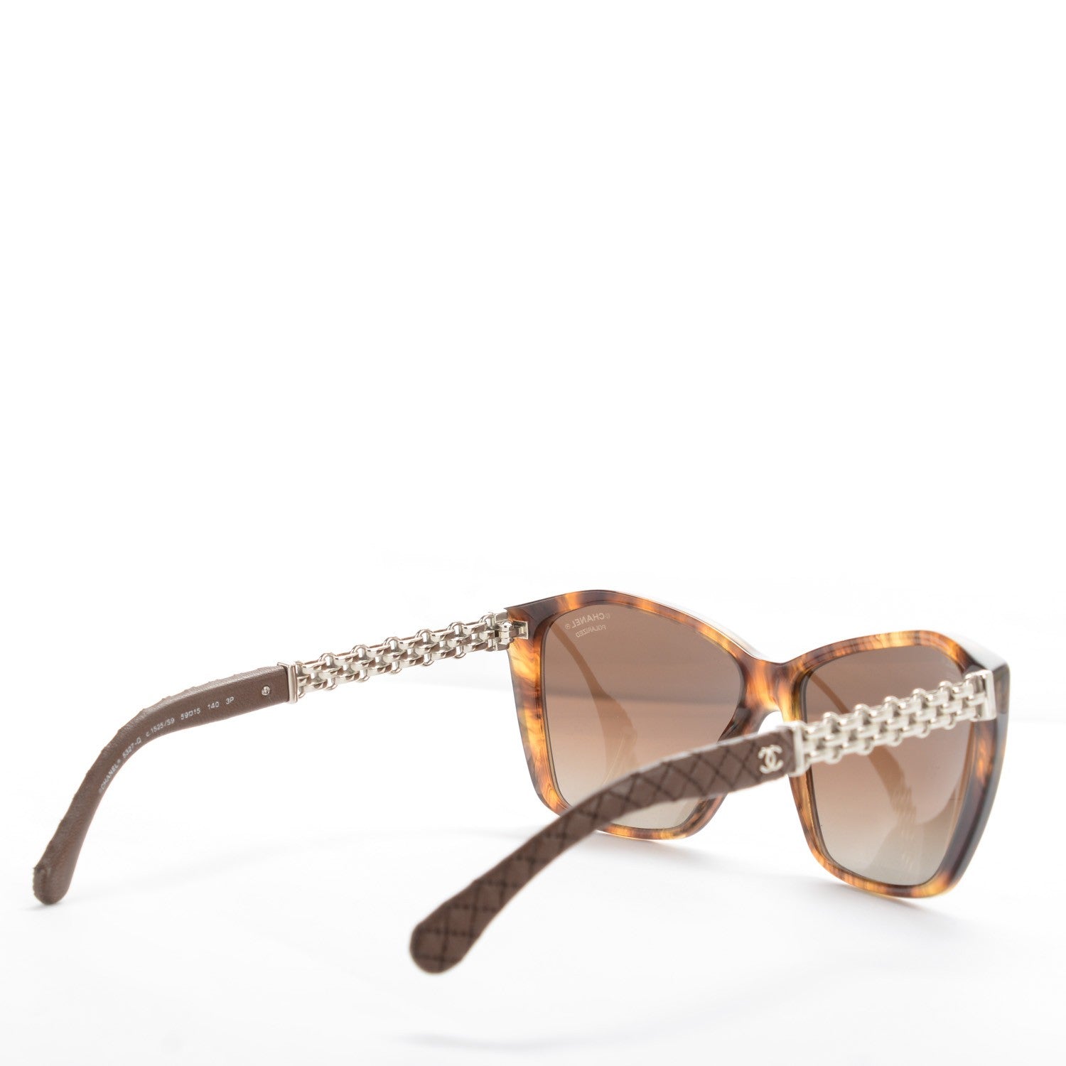 Chanel Lambskin Quilted Reissue Polarized Sunglasses 5327-Q Brown 3 of 7