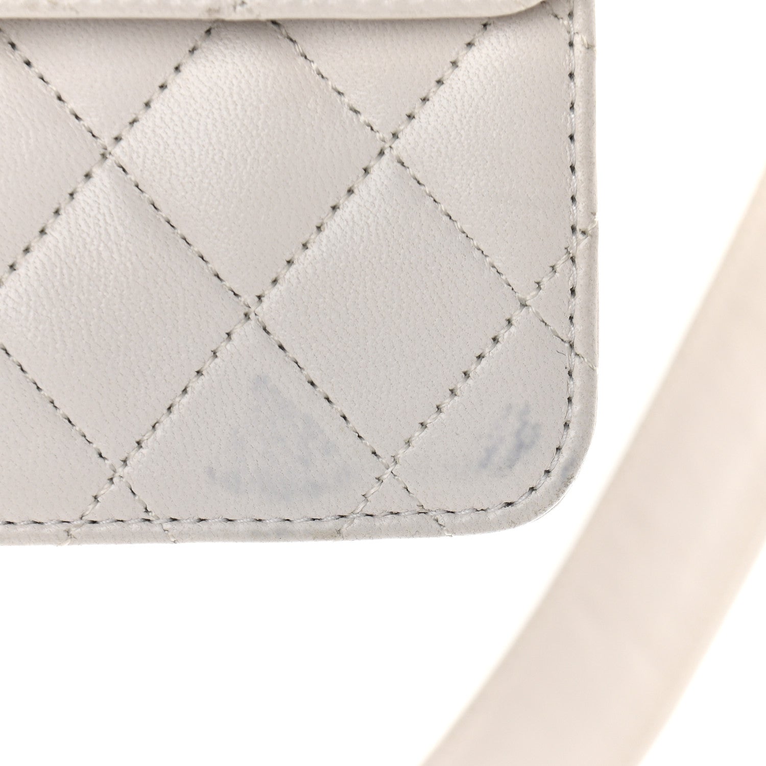 Chanel Lambskin Quilted Flap Waist Belt Bag White 11 of 12