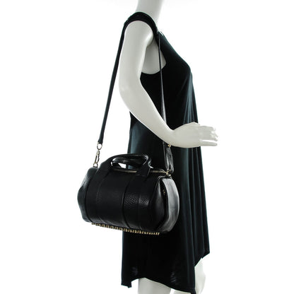 Alexander Wang Pebbled Lambskin Rockie Black Pale Gold Hardware 2 of 7