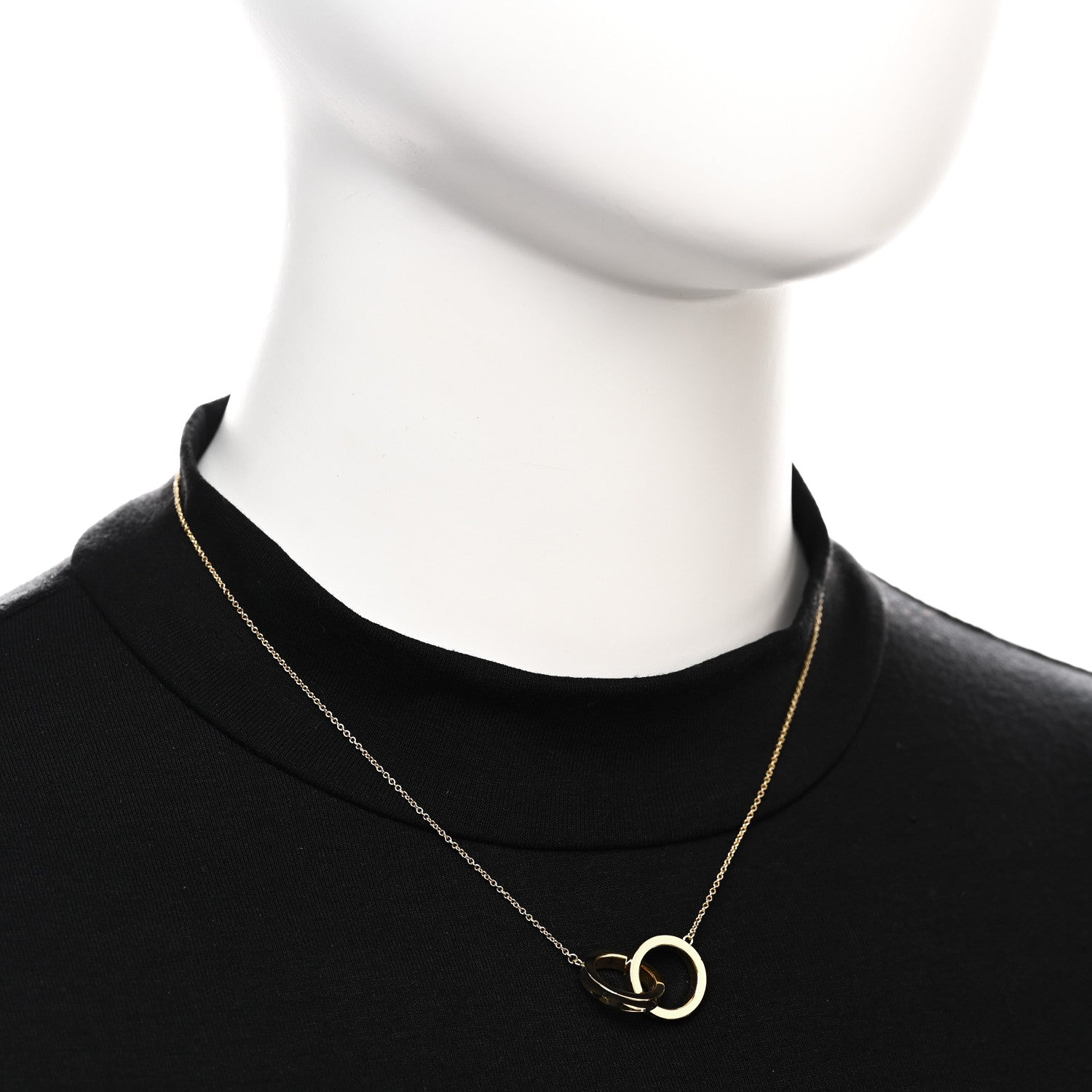 Tiffany 18K Yellow Gold 1837 Interlocking Circles Pendant Necklace 2 of 6
