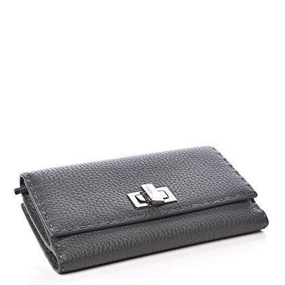 Fendi Cuoio Romano Selleria Peekaboo Continental Wallet Asfalto 4 of 10