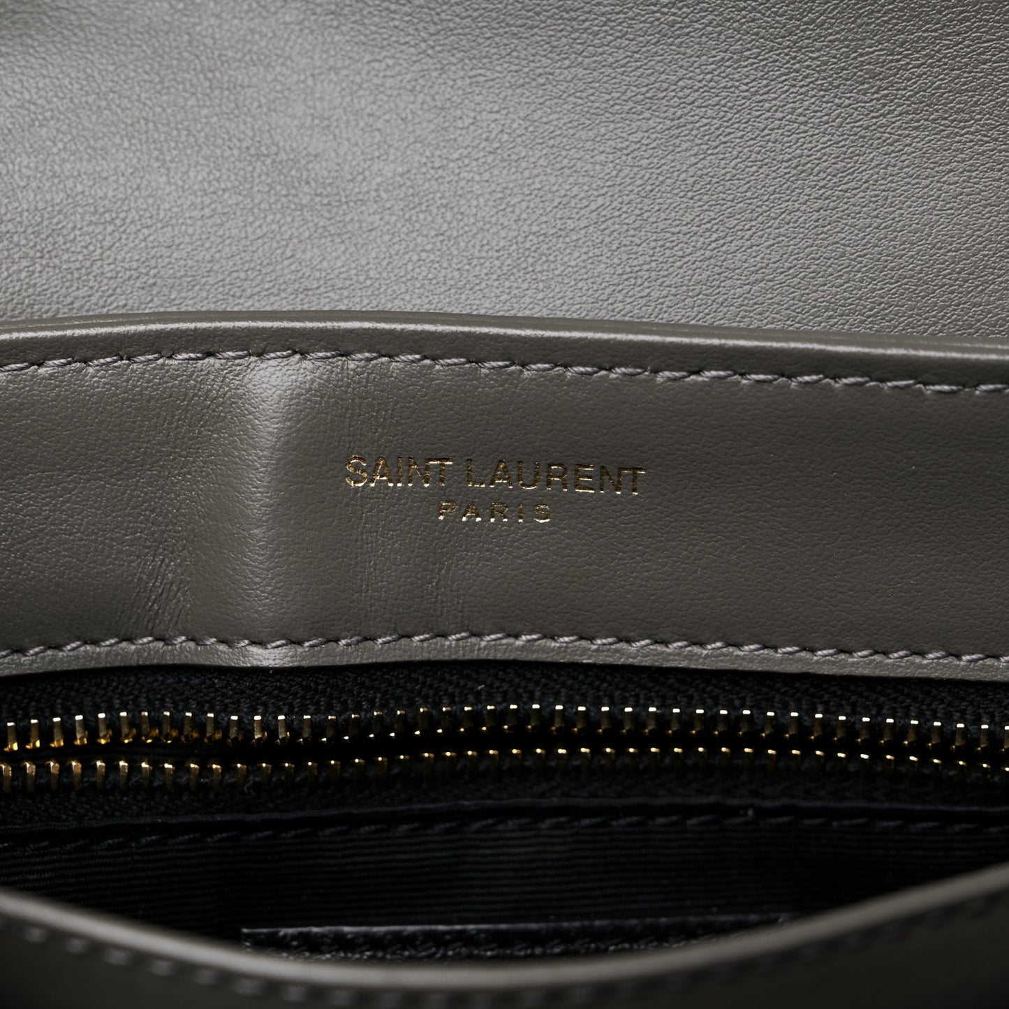 Calfskin Y Quilted Monogram Toy Loulou Crossbody Bag Grey Kaki