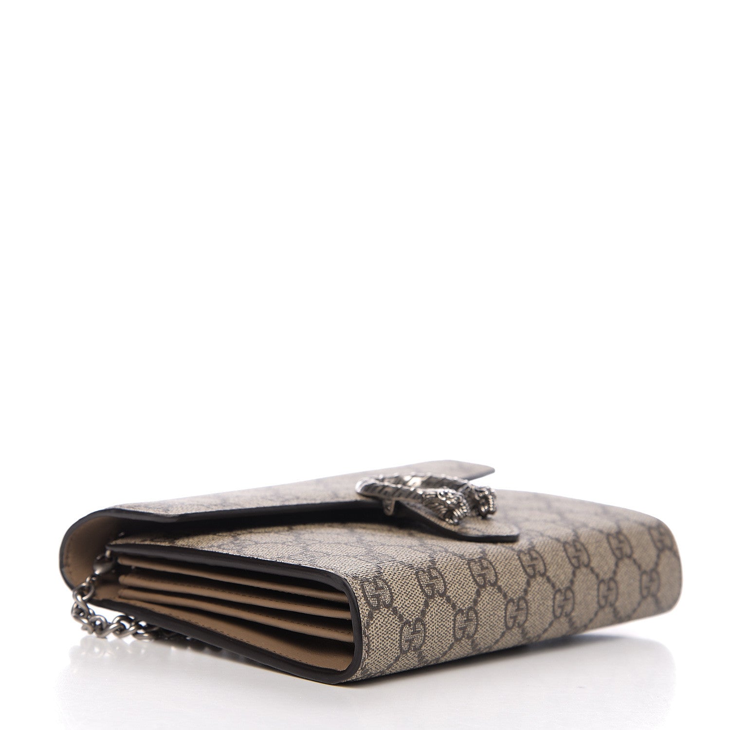 Gucci GG Supreme Monogram Mini Dionysus Chain Wallet Beige Taupe 3 of 8