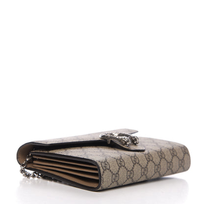 Gucci GG Supreme Monogram Mini Dionysus Chain Wallet Beige Taupe 3 of 8
