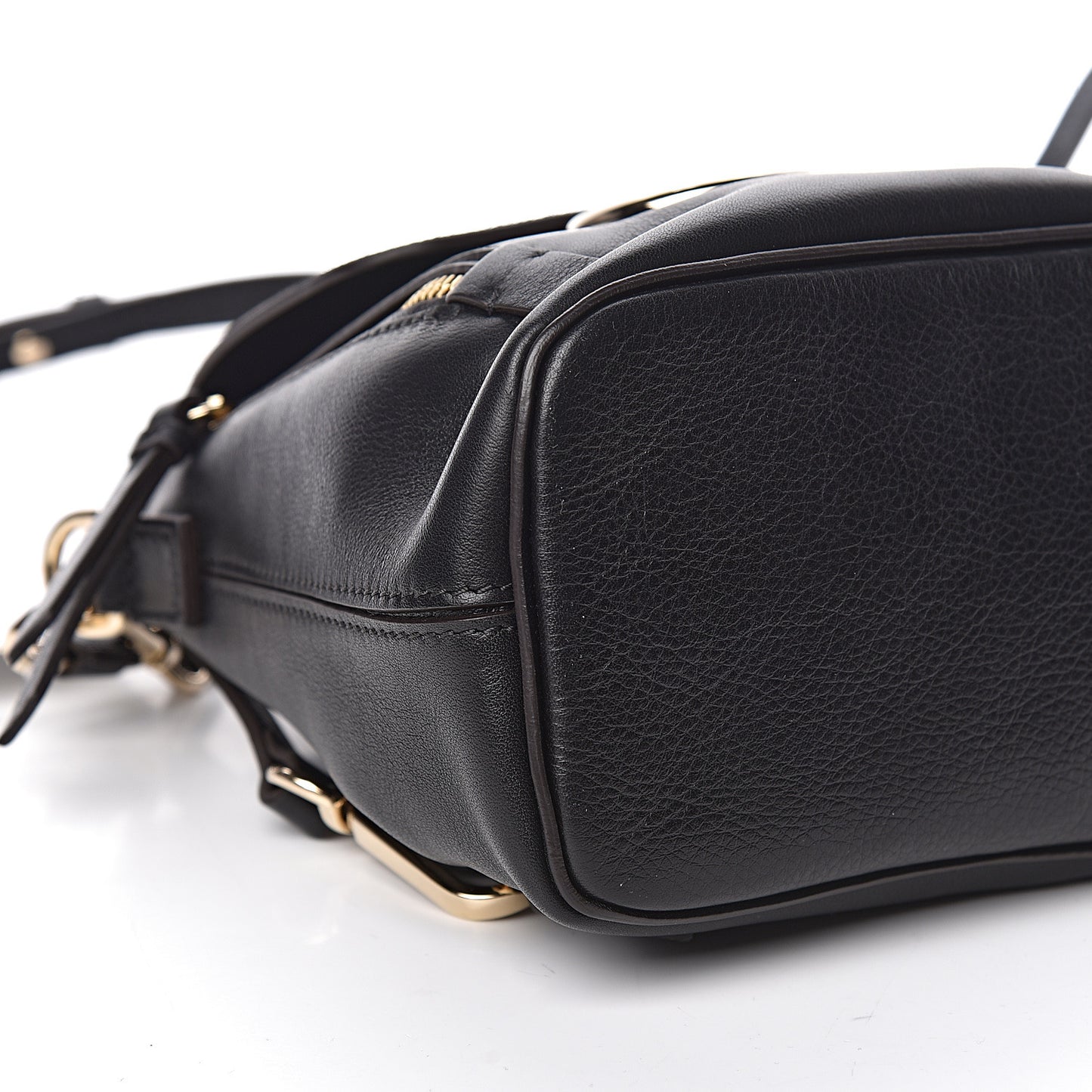 Suede Calfskin Mini Faye Backpack Black