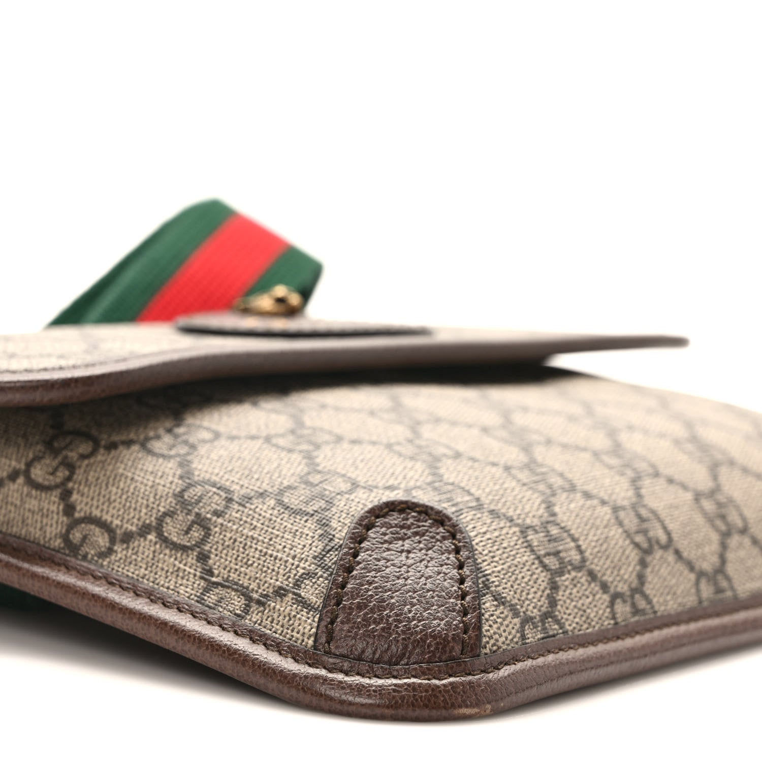 Gucci GG Supreme Monogram Neo Vintage Web Belt Bag Brown 8 of 9
