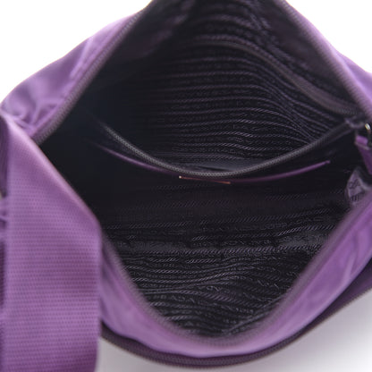 Prada Nylon Vela Saffiano Flat Messenger Bag Ciclamino 4 of 8