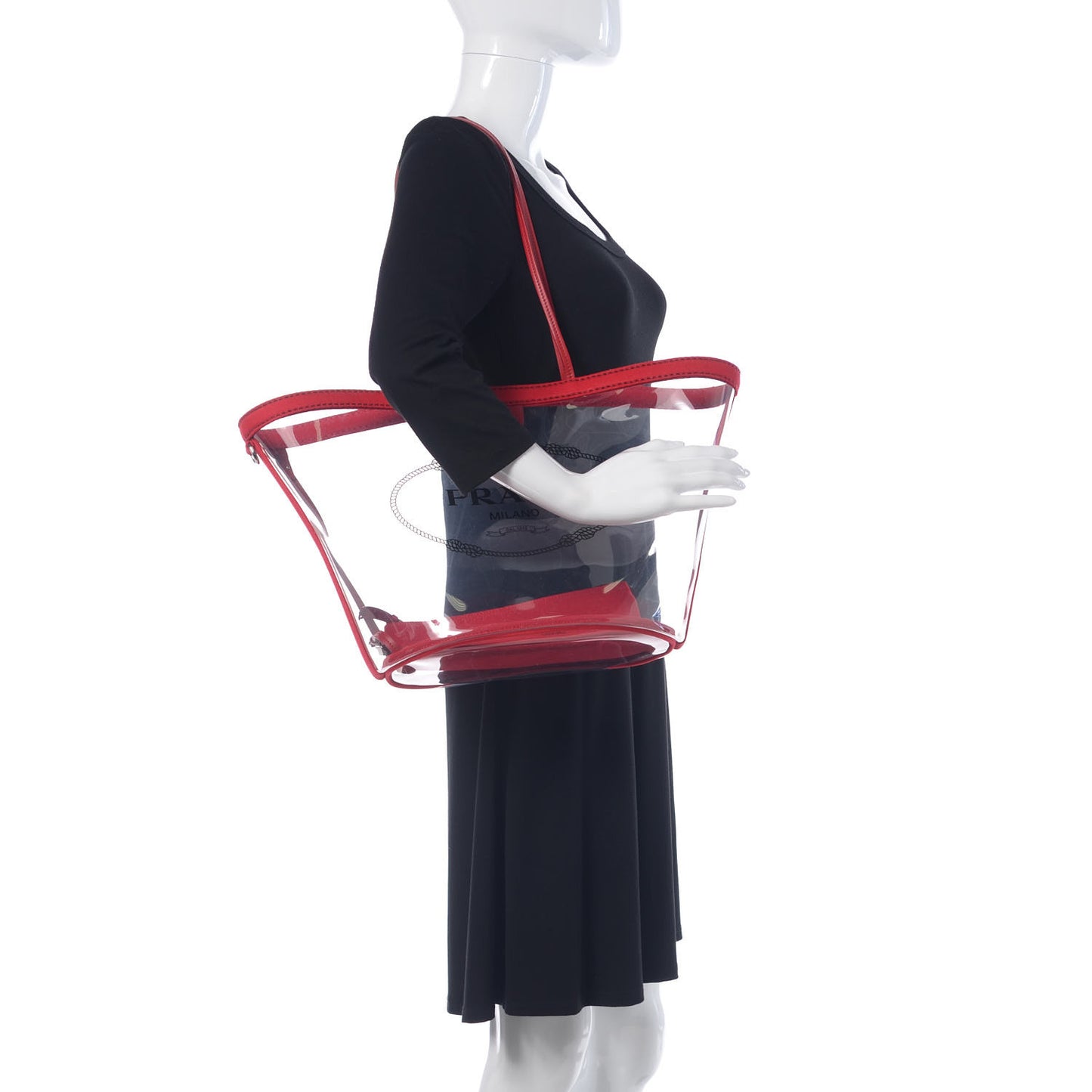 Plexiglass Canapa Shopper Tote Red