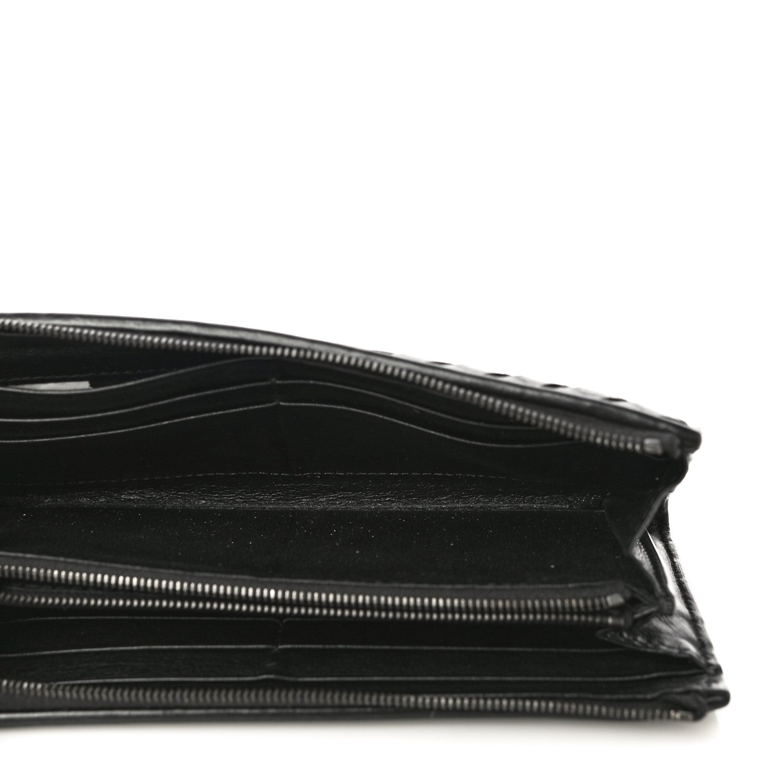 Bottega Veneta Nappa Intrecciato Wristlet Zip Wallet Black 5 of 11