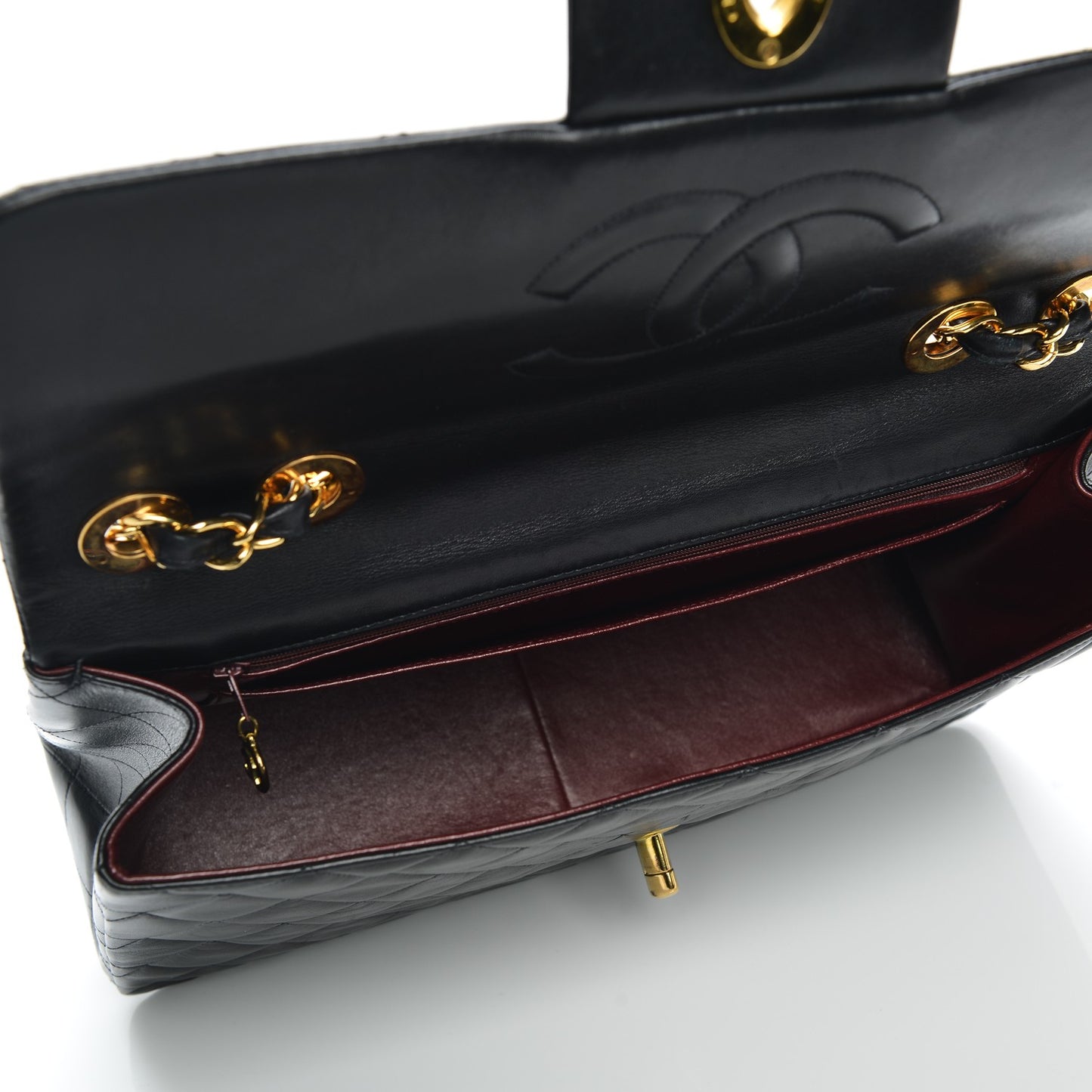 Lambskin XL Jumbo Flap Black