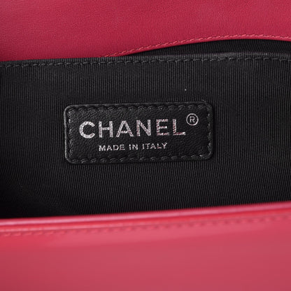 Chanel Patent Calfskin Medium Plexiglass Boy Flap Pink 7 of 8