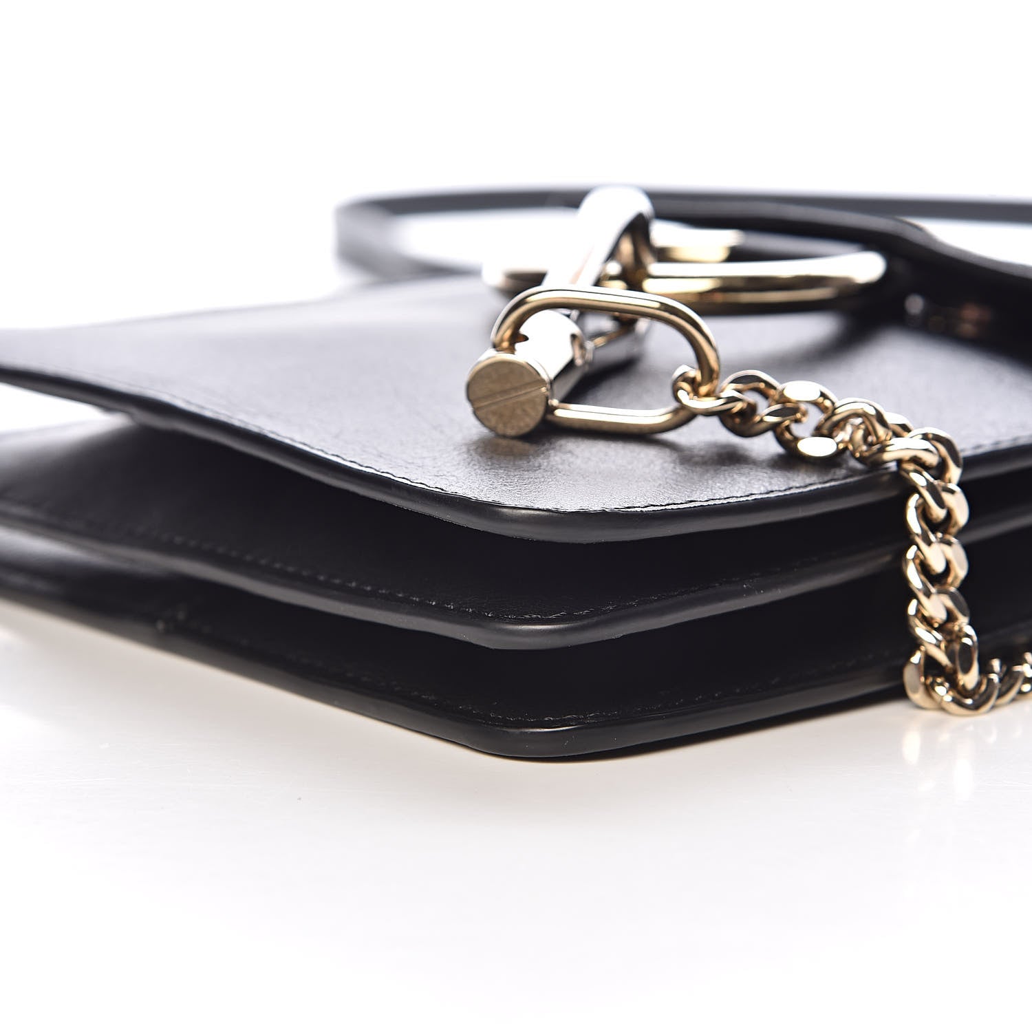 Chloe Suede Calfskin Mini Faye Bracelet Bag Black 9 of 10