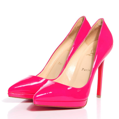 Christian Louboutin Patent Pigalle Plato 120 Pumps 38.5 Hot Pink 3 of 7