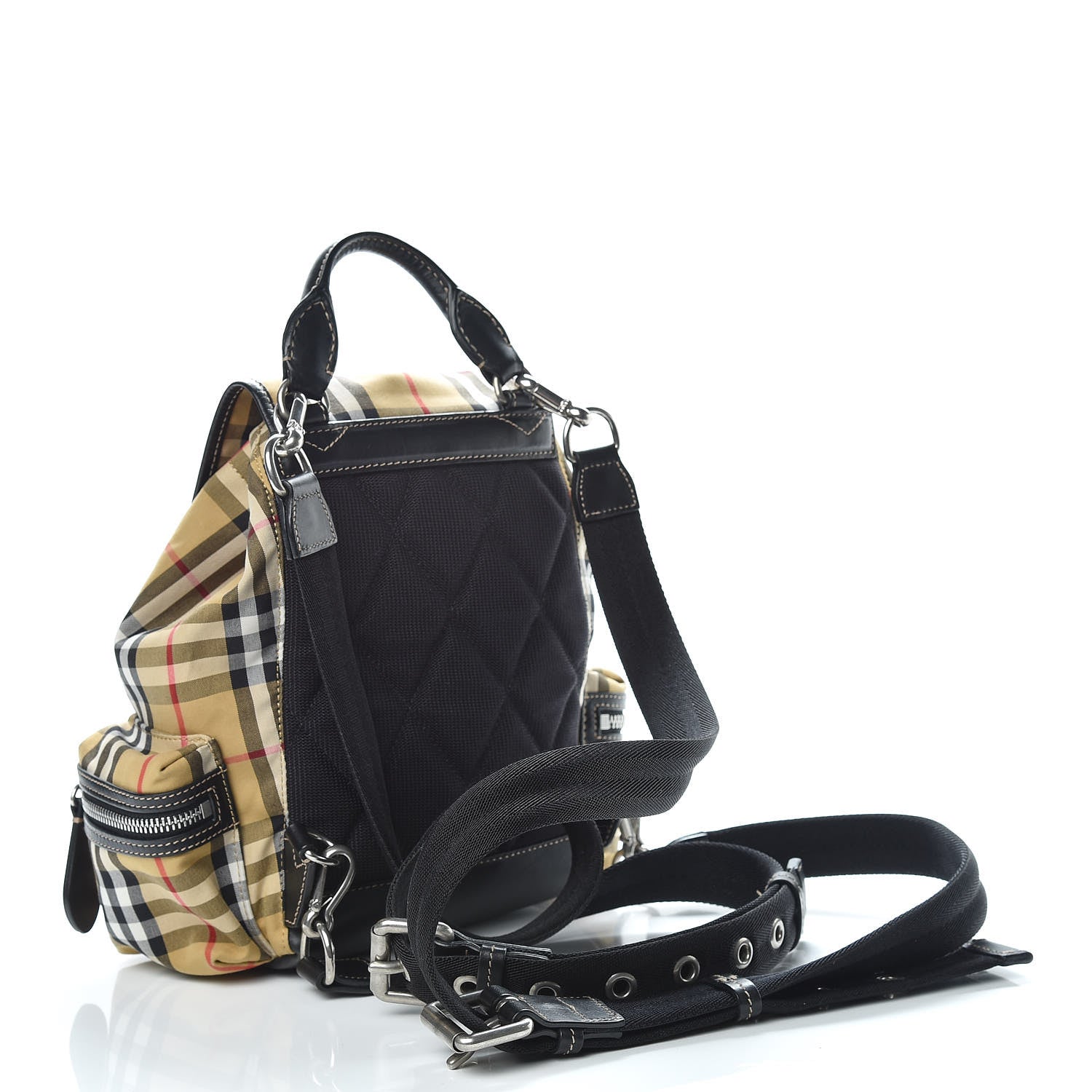 Burberry Vintage Check Small Rucksack Backpack Black 3 of 10