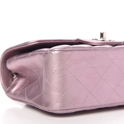 Chanel Metallic Calfskin Quilted Mini Rectangular Flap Pink 6 of 12
