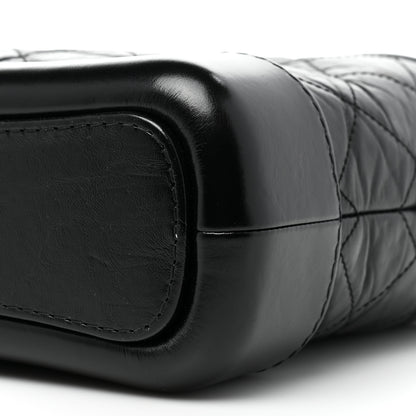 Chanel Aged Calfskin Quilted Small Gabrielle Hobo Black 8 of 8