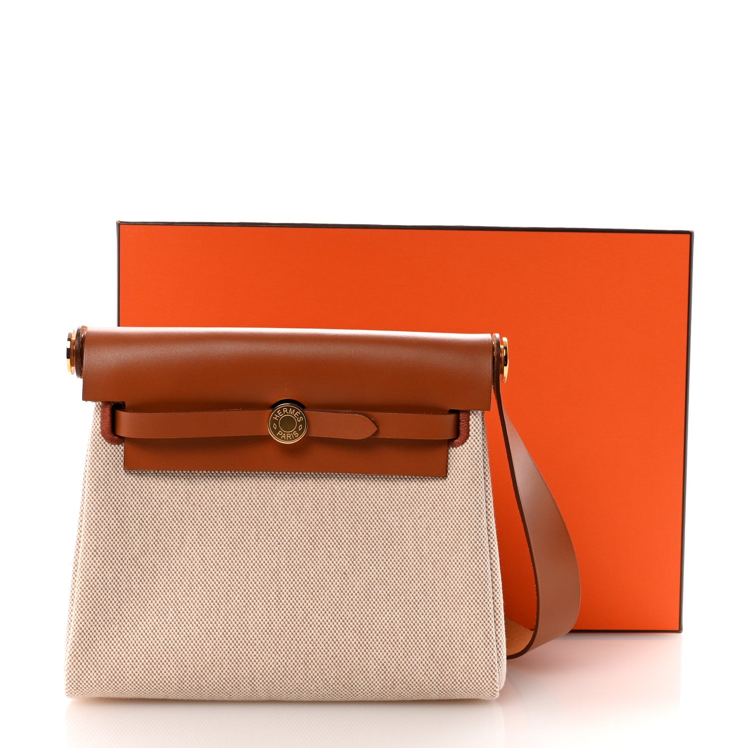 Hermes Military Toile Vache Hunter Herbag Zip Retourne 20 Ecru Beige Fauve 10 of 10