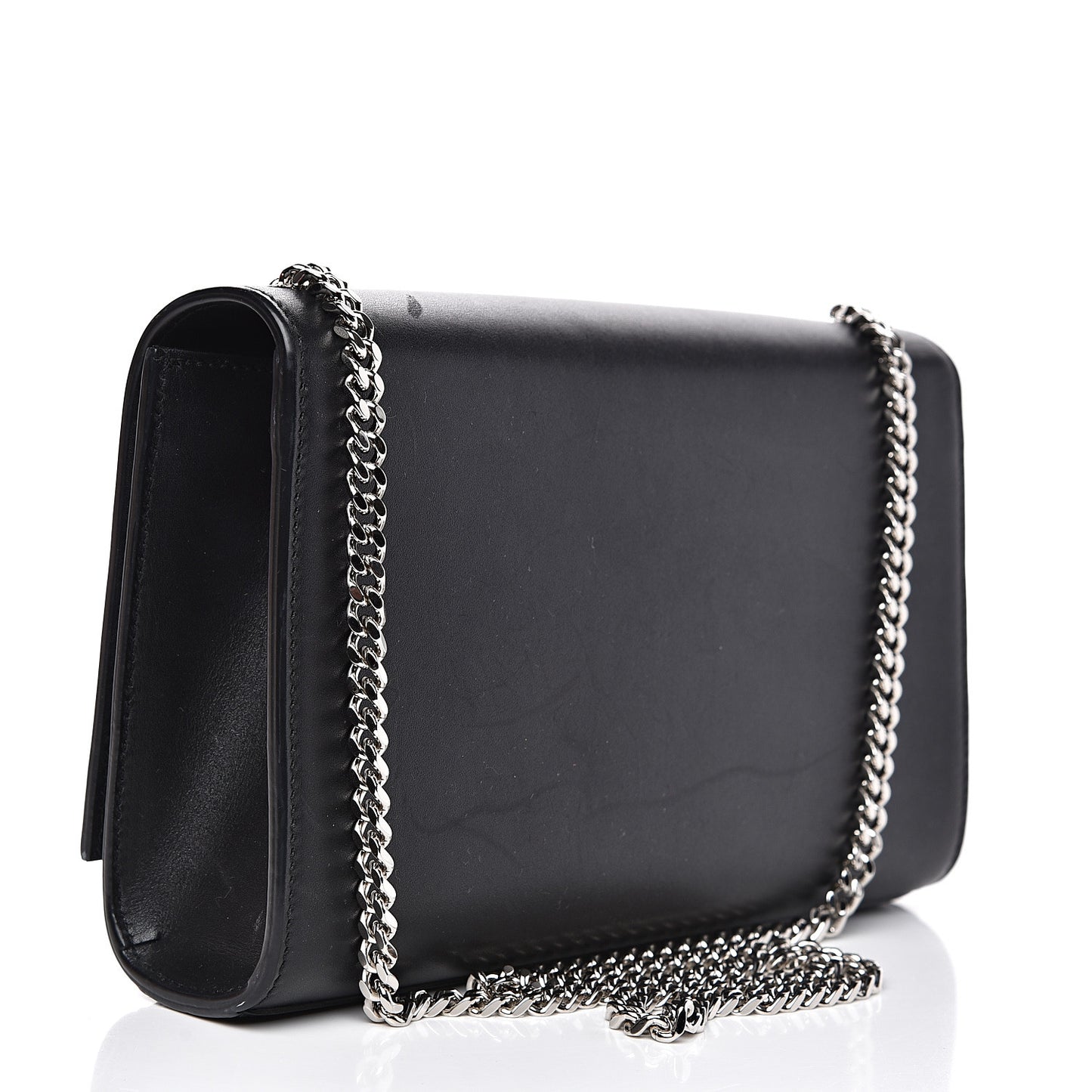 Smooth Calfskin Medium Classic Monogram Kate Tassel Satchel Black