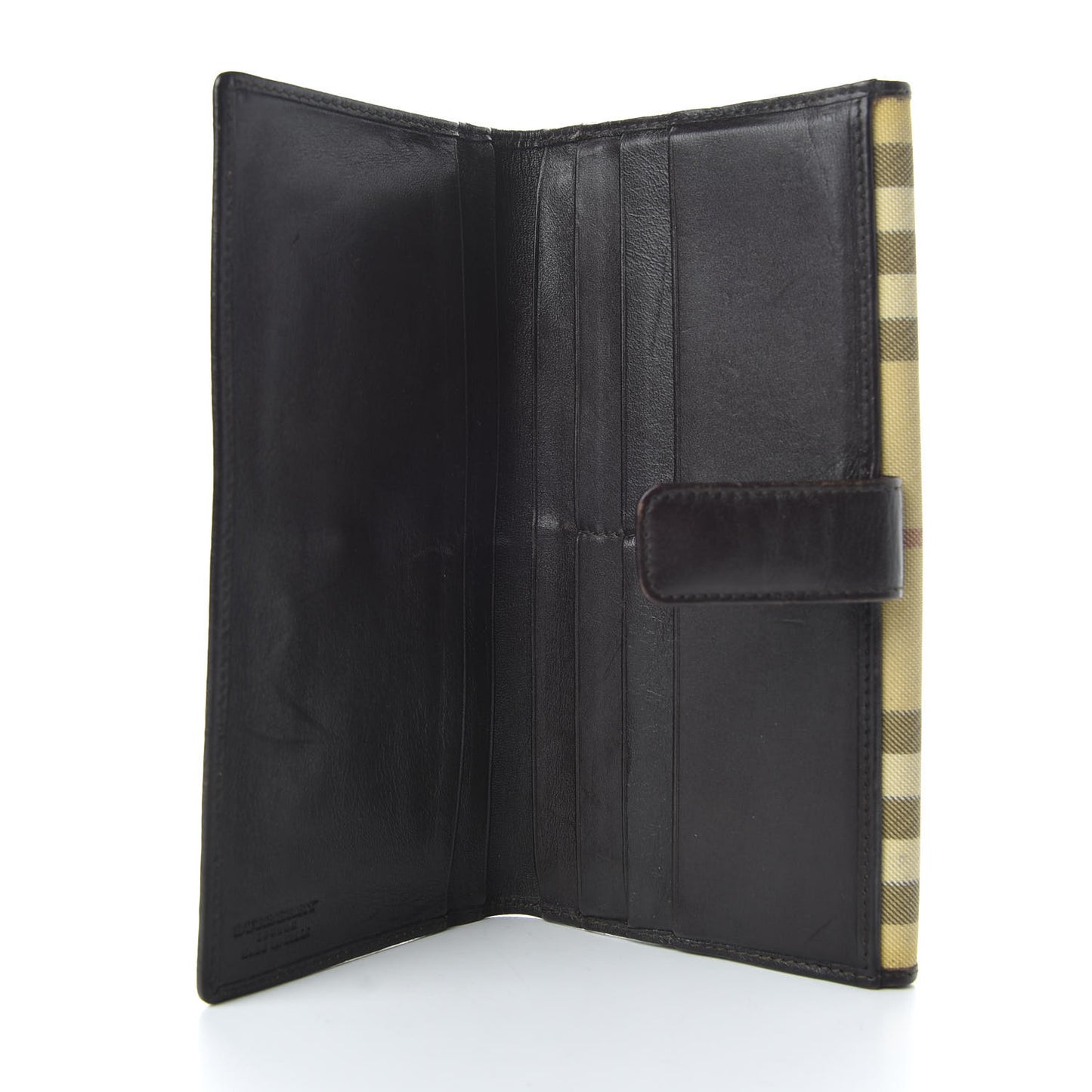 House Check Continental Wallet Chocolate