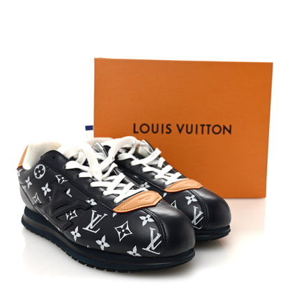 Louis Vuitton Lambskin Calfskin Monogram Mens Buttersoft Sneakers 11 Marine 10 of 10
