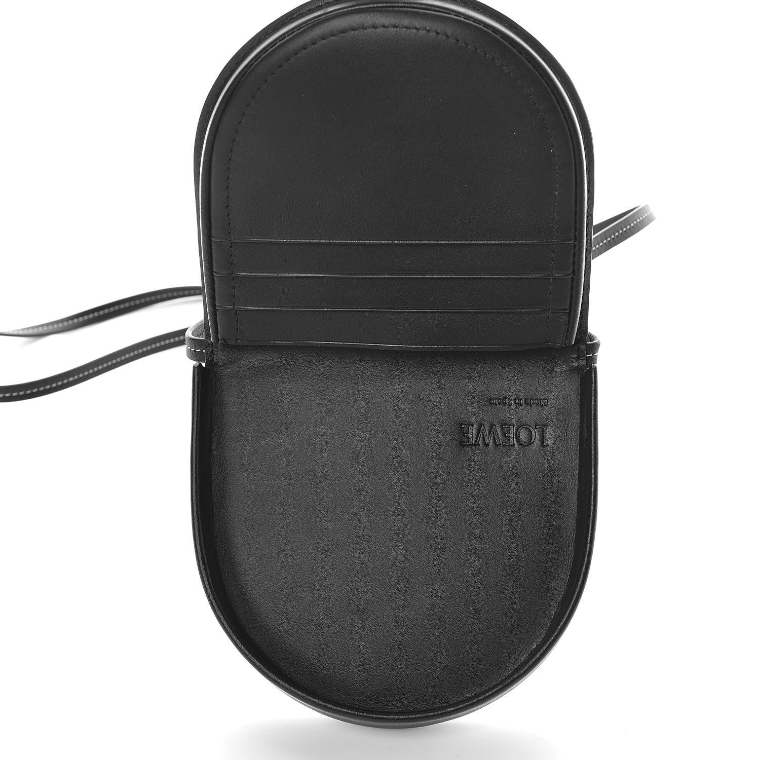 Loewe Smooth Calfskin Large Heel Pouch Black 8 of 10