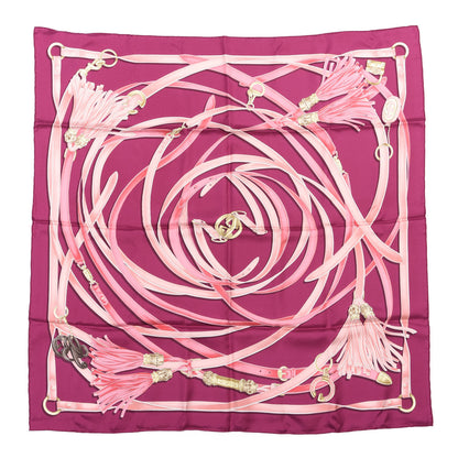 Gucci Silk Fiona Tassel Square Scarf Pink 1 of 3