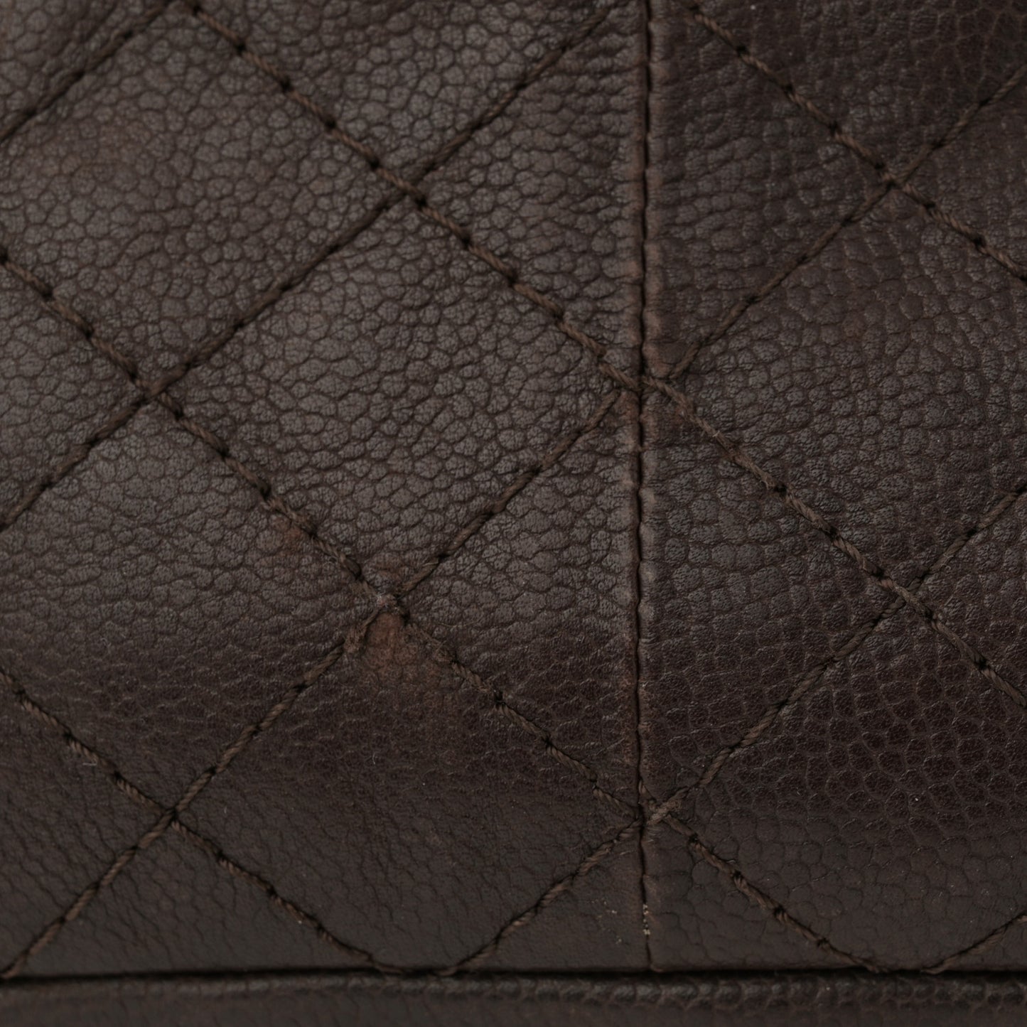 Caviar Large Half Moon Flap Brown