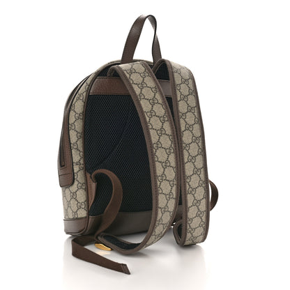 Gucci GG Supreme Monogram Calfskin Web Small Ophidia Day Backpack Beige Ebony New Acero 3 of 9