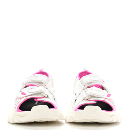 Balenciaga Rubber Neoprene Bi-Color Womens Track Sandals 36 White Fluo Pink 2 of 8