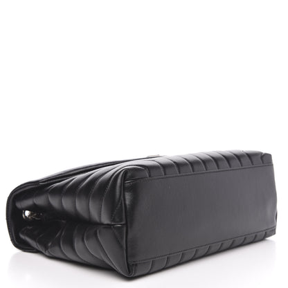 Saint Laurent Calfskin Y Quilted Monogram Medium Loulou Chain Satchel Black 4 of 10