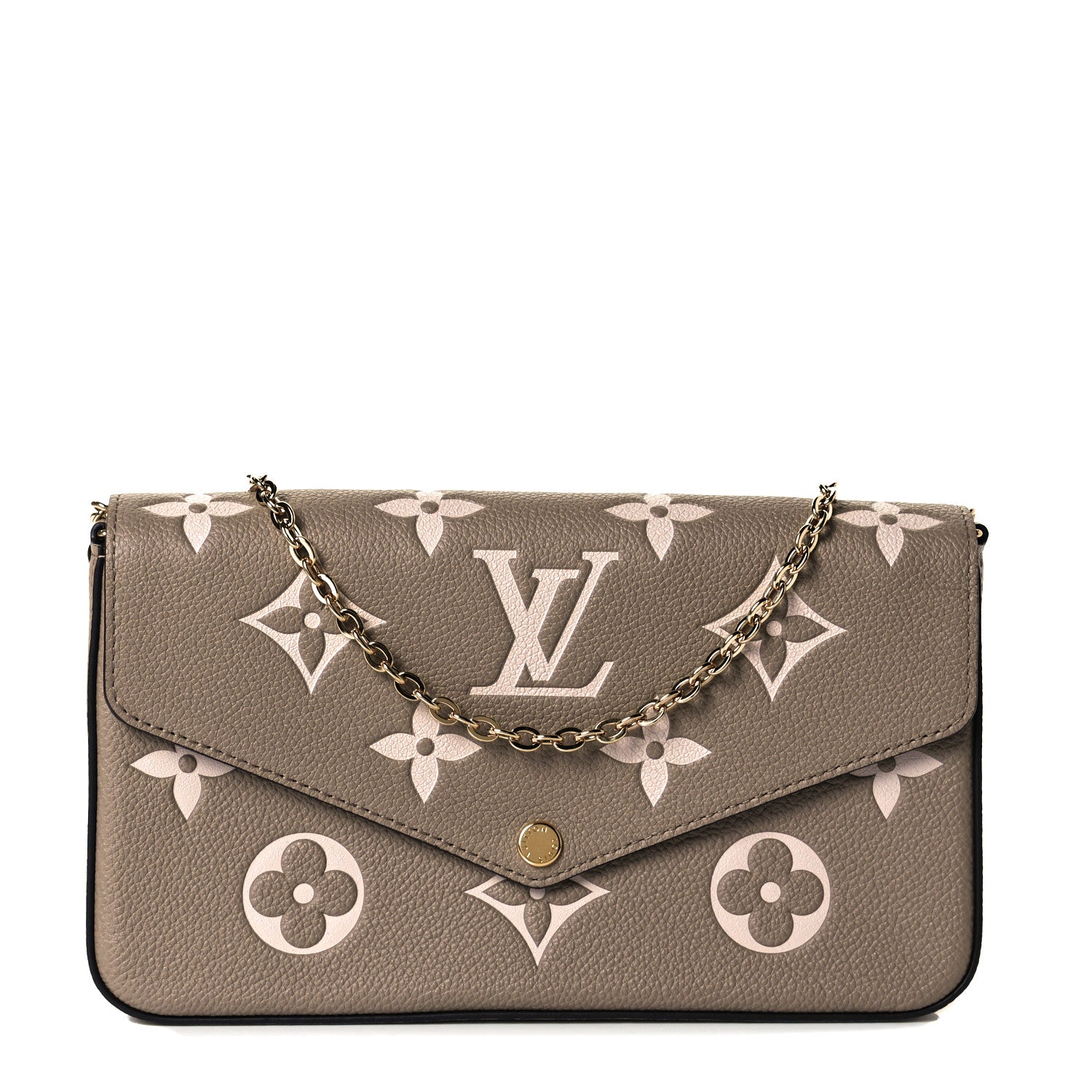 Louis Vuitton Empreinte Monogram Giant Felicie Pochette Tourterelle Creme 1 of 8