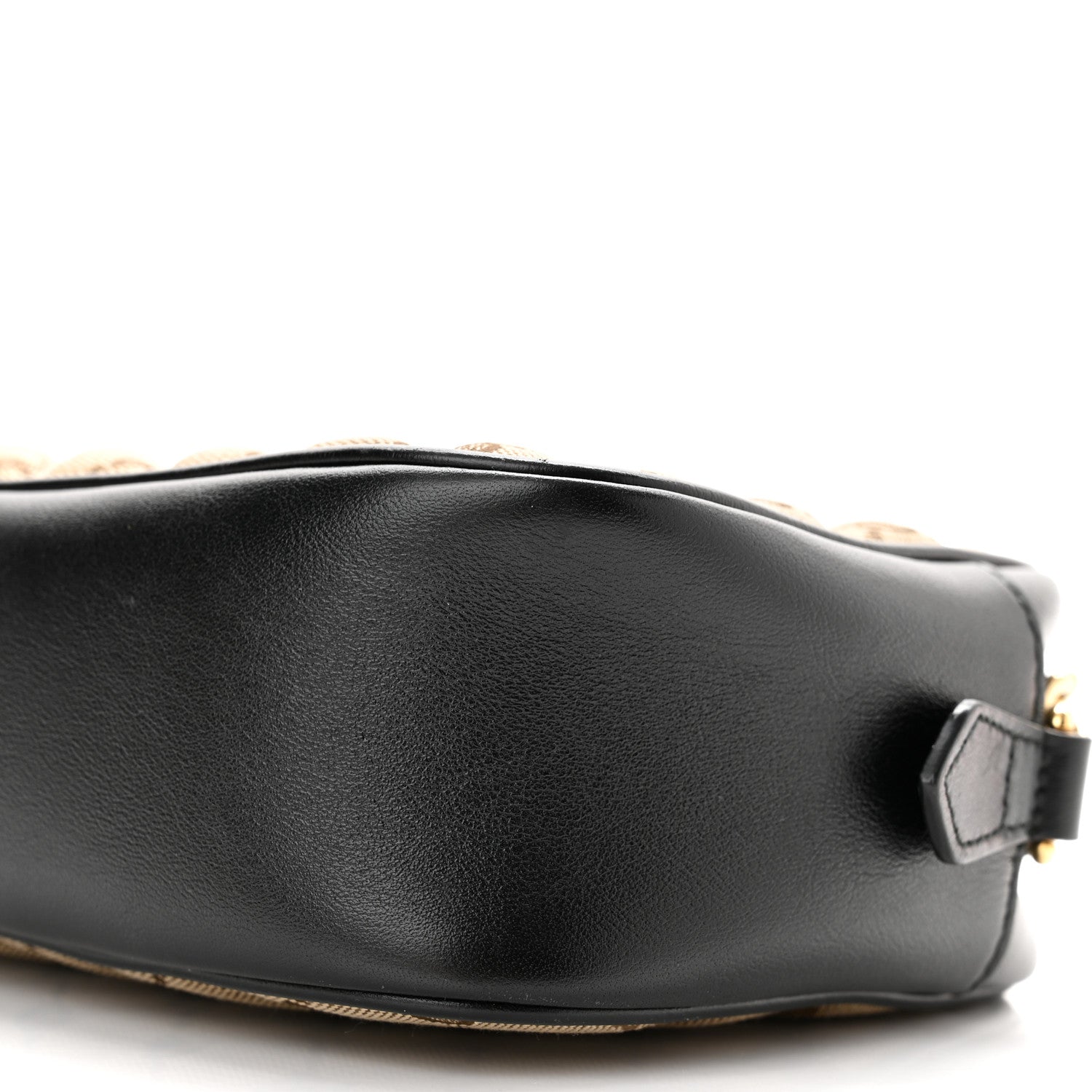 Gucci Monogram Matelasse Diagonal Small GG Marmont Chain Shoulder Bag Beige Black 10 of 10