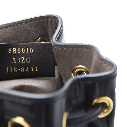 Fendi Vitello Liberty F is Fendi FF 1974 Embossed Mini Mon Tresor Bucket Bag Black 8 of 9