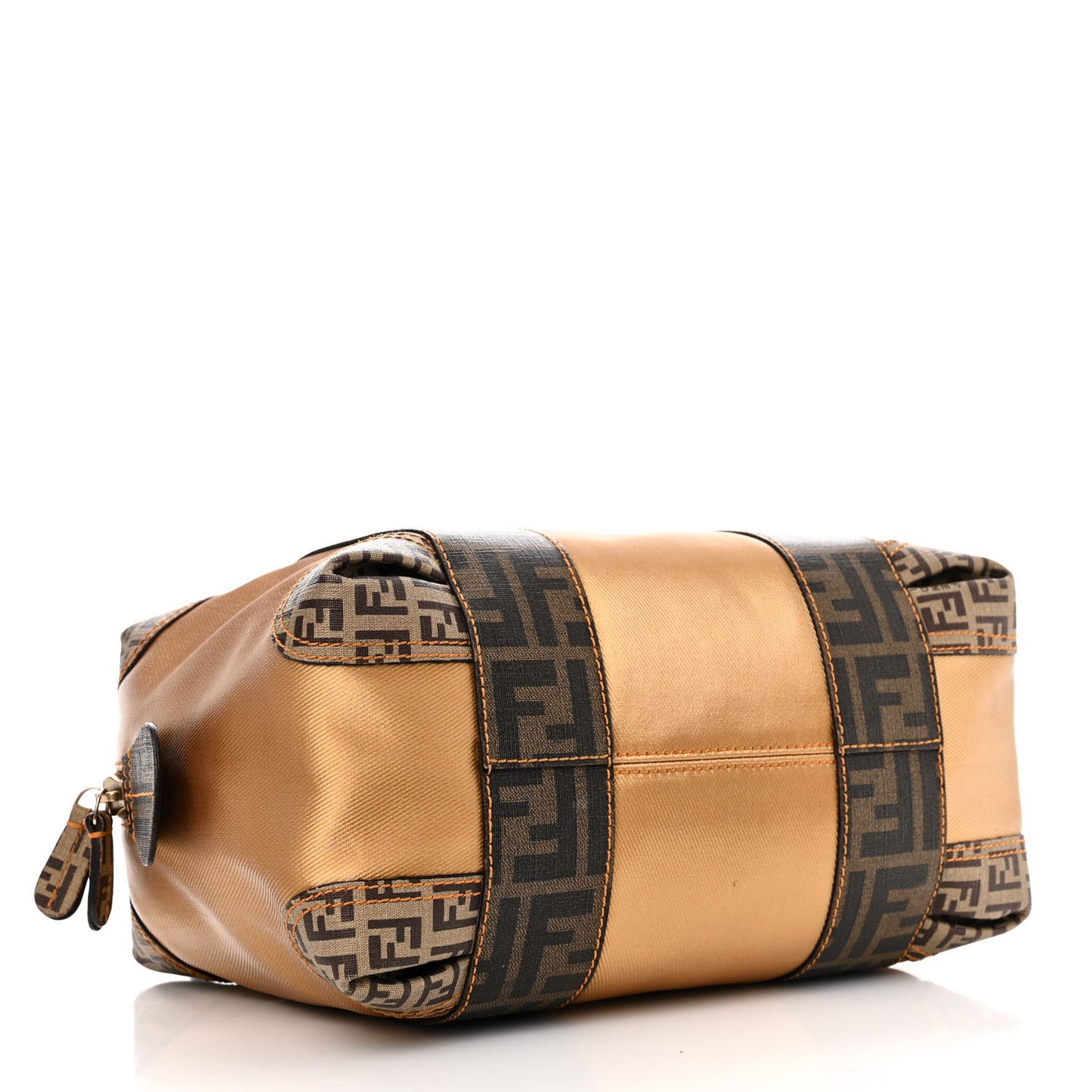 Zucca Zucchino Mixed Media B Mix Tote Tobacco Gold