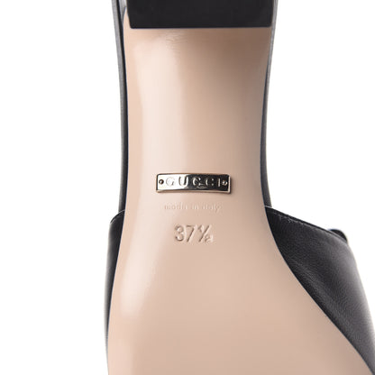 Gucci Malaga Kid Crystal Square G Madelyn 60mm Mules 37.5 Black 9 of 11
