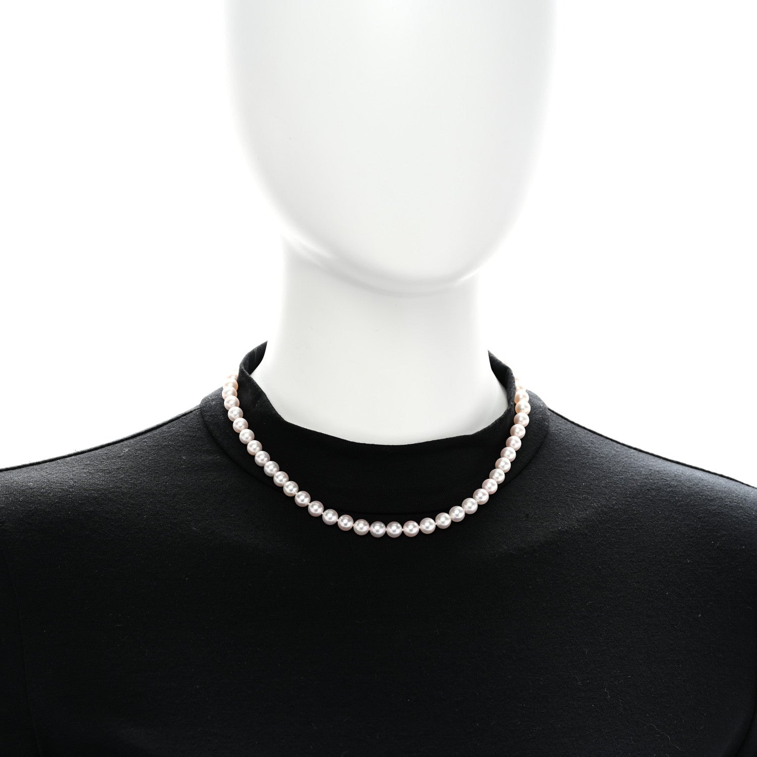 Tiffany 18K White Gold Akoya Pearl 6.5-7mm Essential Necklace 2 of 6