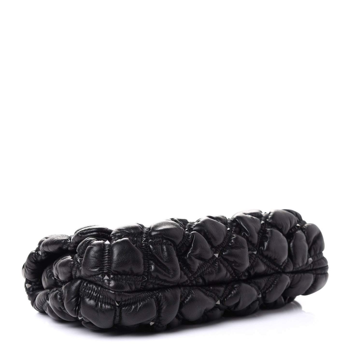 Nappa Medium Spikeme Shoulder Bag Black