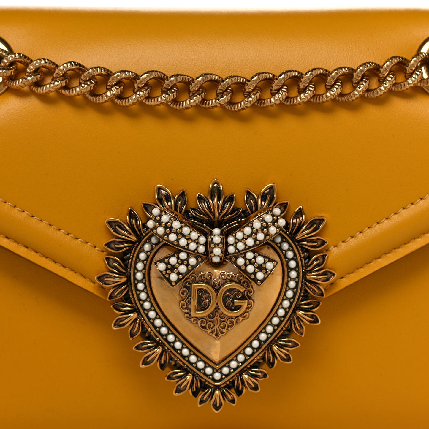 Smooth Calfskin Devotion Envelope Phone Bag Senape