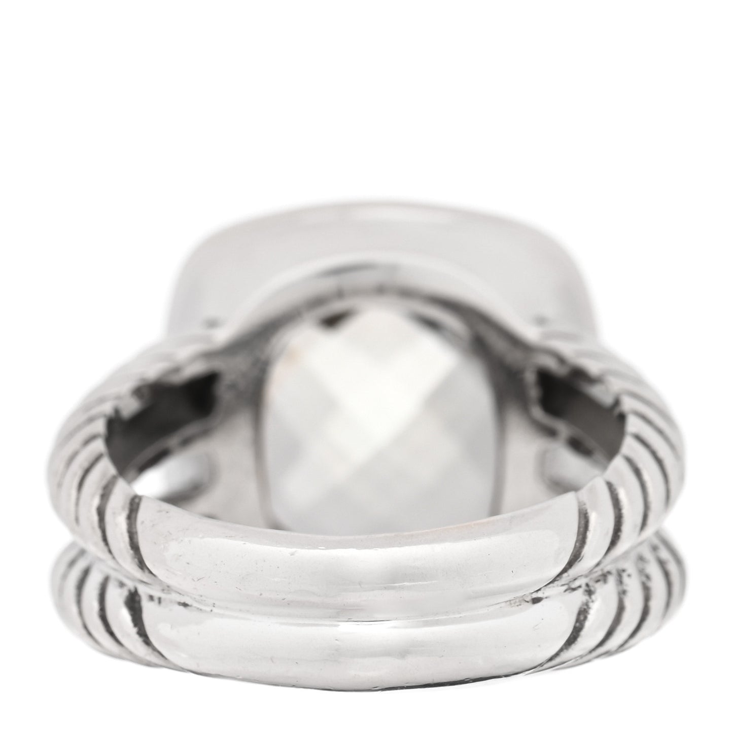 Sterling Silver Diamond Prasiolite 11mm Albion Ring 56 7.75 54 7