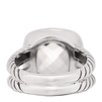 David Yurman Sterling Silver Diamond Prasiolite 11mm Albion Ring 56 7.75 54 7 3 of 4