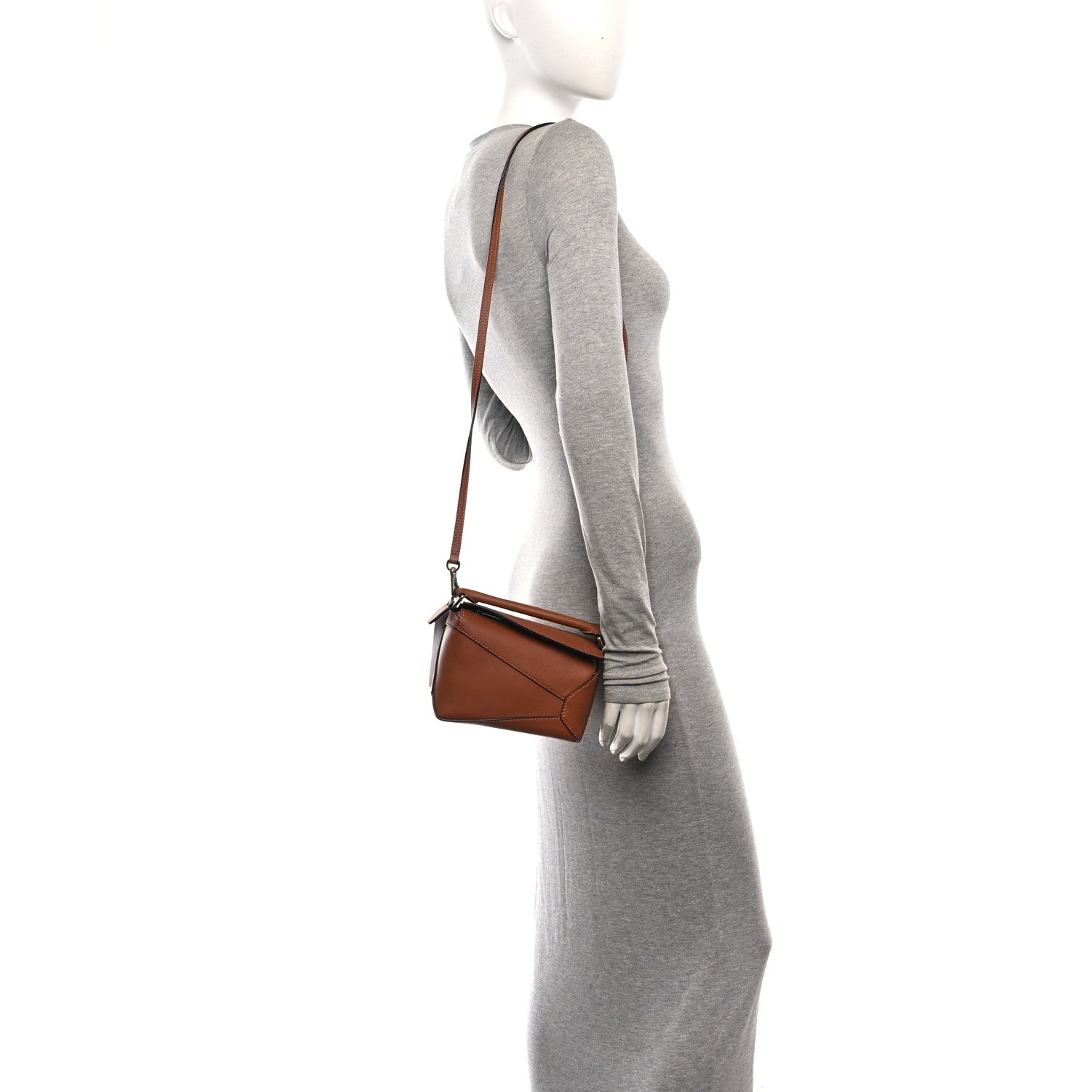 Loewe Calfskin Mini Puzzle Bag Tan 2 of 9