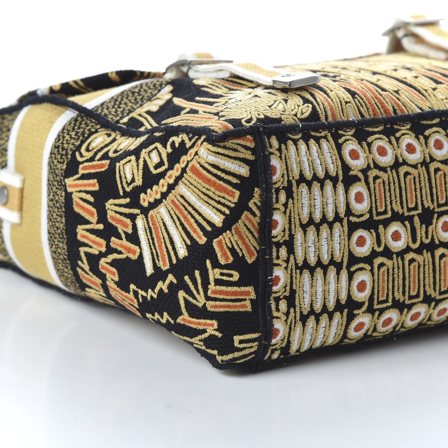 Christian Dior Canvas Embroidered Animals Giraffe Diorcamp Messenger Brown Multicolor 5 of 7