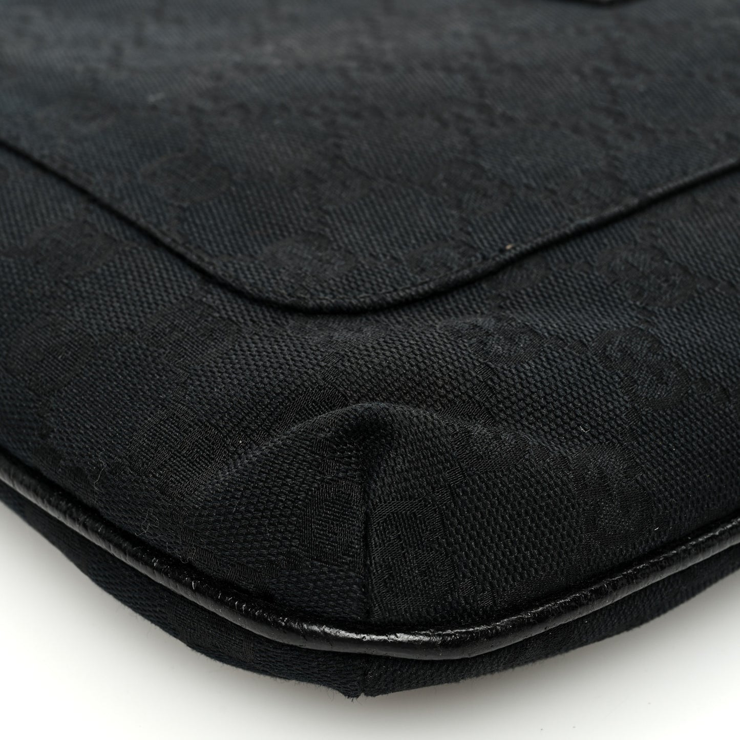 Monogram Flat Messenger Bag Black