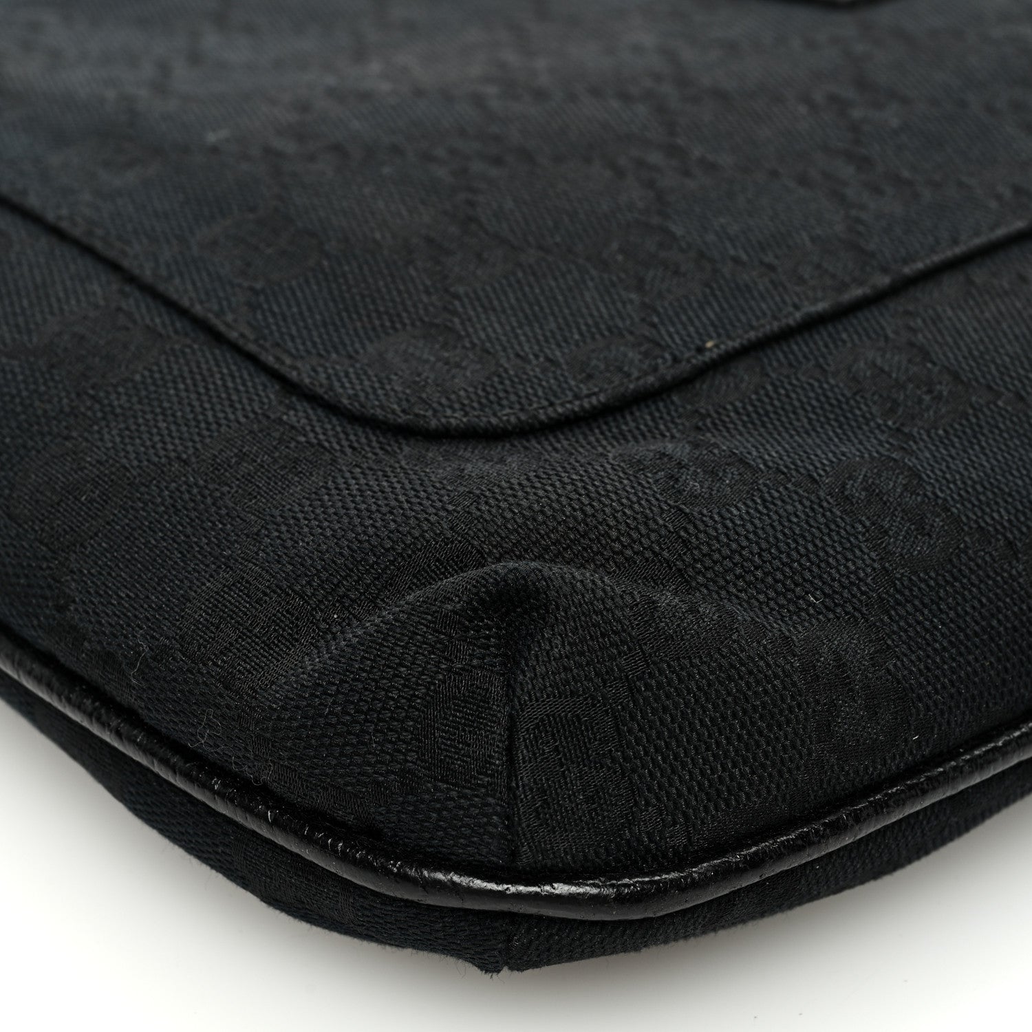 Gucci Monogram Flat Messenger Bag Black 10 of 10